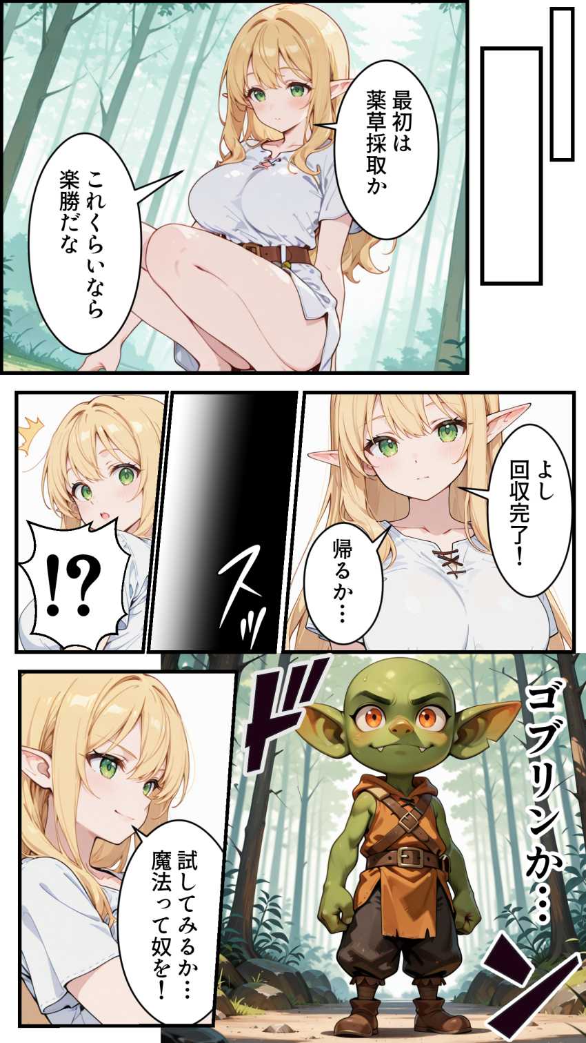 【エロ同人】女さん「魔法でワンパンっすよｗ」異世界転生したらエルフになったｗ【社畜のオレが転生チート『精液吸収成長』でレベル999の淫乱TSエルフ娼婦になる物語】