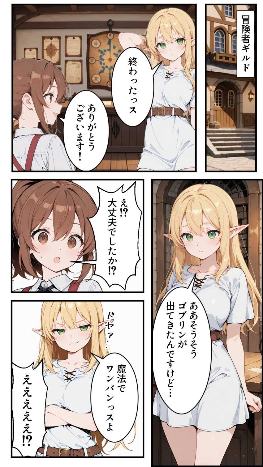 【エロ同人】女さん「魔法でワンパンっすよｗ」異世界転生したらエルフになったｗ【社畜のオレが転生チート『精液吸収成長』でレベル999の淫乱TSエルフ娼婦になる物語】