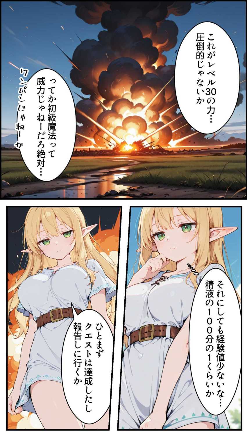 【エロ同人】女さん「魔法でワンパンっすよｗ」異世界転生したらエルフになったｗ【社畜のオレが転生チート『精液吸収成長』でレベル999の淫乱TSエルフ娼婦になる物語】