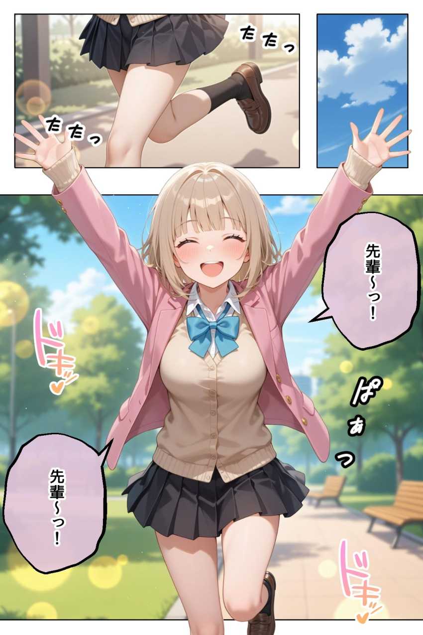 【エロ同人】JKさん「先輩…おっぱい好きすぎですよ…♥」彼氏が大好きな巨乳彼女とエッチしまくるｗ【笑顔が可愛い巨乳の後輩彼女と、めちゃくちゃS◯Xする】