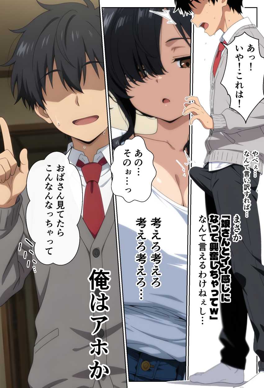 【エロ同人】女さん「な、なんで…ママとお前がえっちしてるんだ…?」オタ友女子の家に遊びに行ったら激エロな母親と一線超えてしまった【オタ友の母】