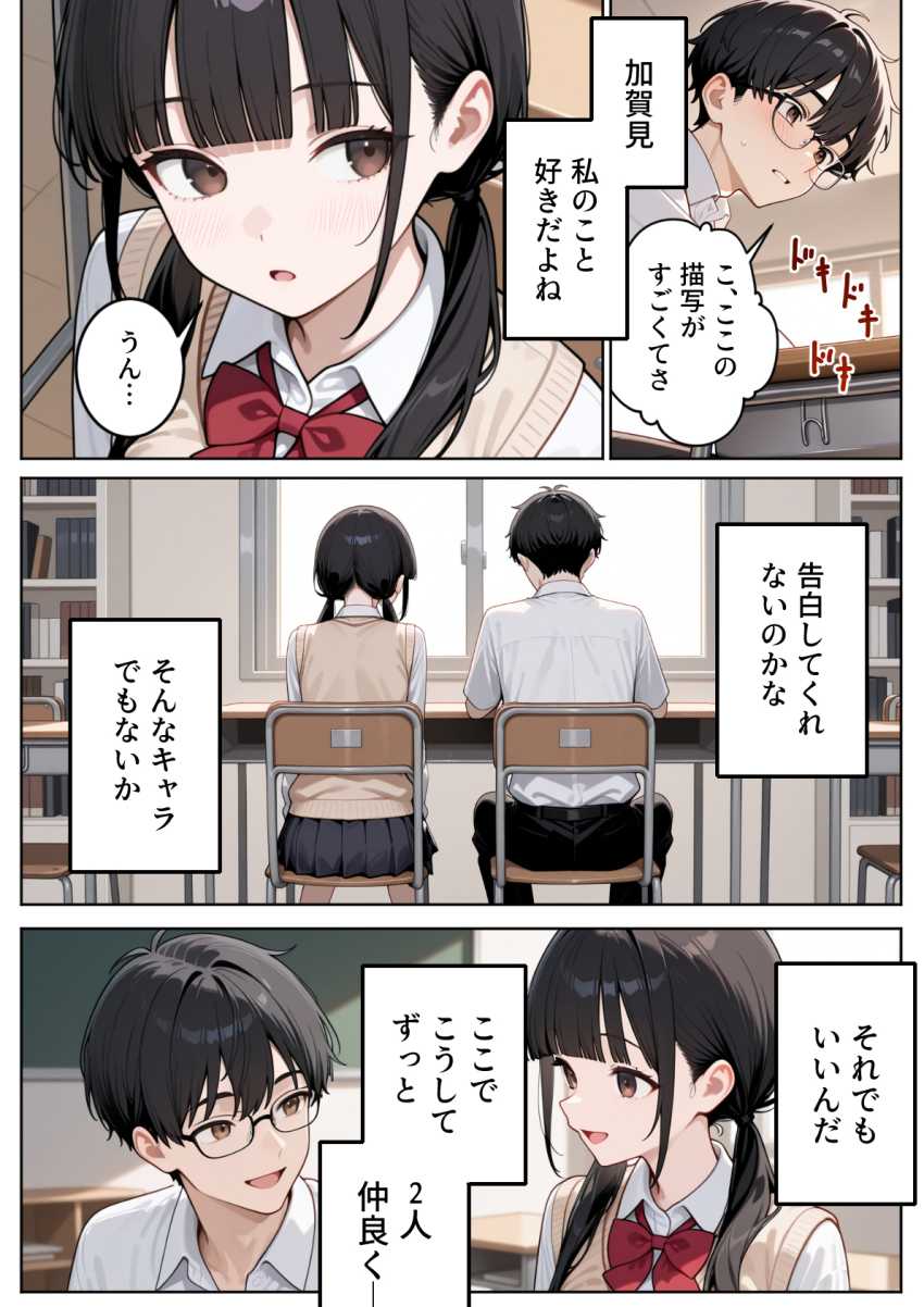 【エロ同人】ギャルさん「彼女一筋の彼氏…かっこいー♪」両想いのカップルの間にギャルさんが割り込んできたw【文芸部にギャルが来た!?】