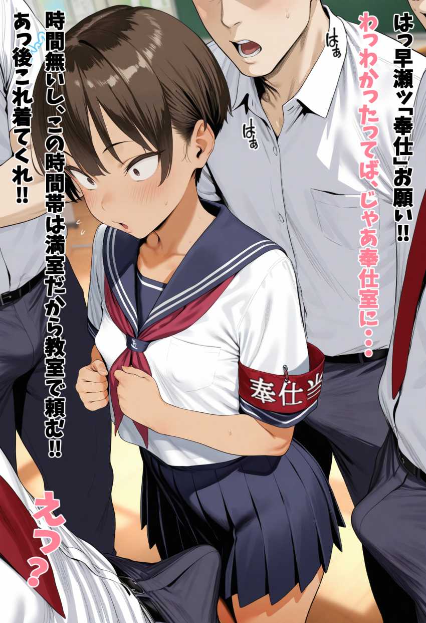 【画像】JKさん「うへぇ～奉仕当番かぁ～…」男子に相手にされてないと思い込んでる無自覚JKさんが大人気過ぎたｗ【奉仕当番のある世界】