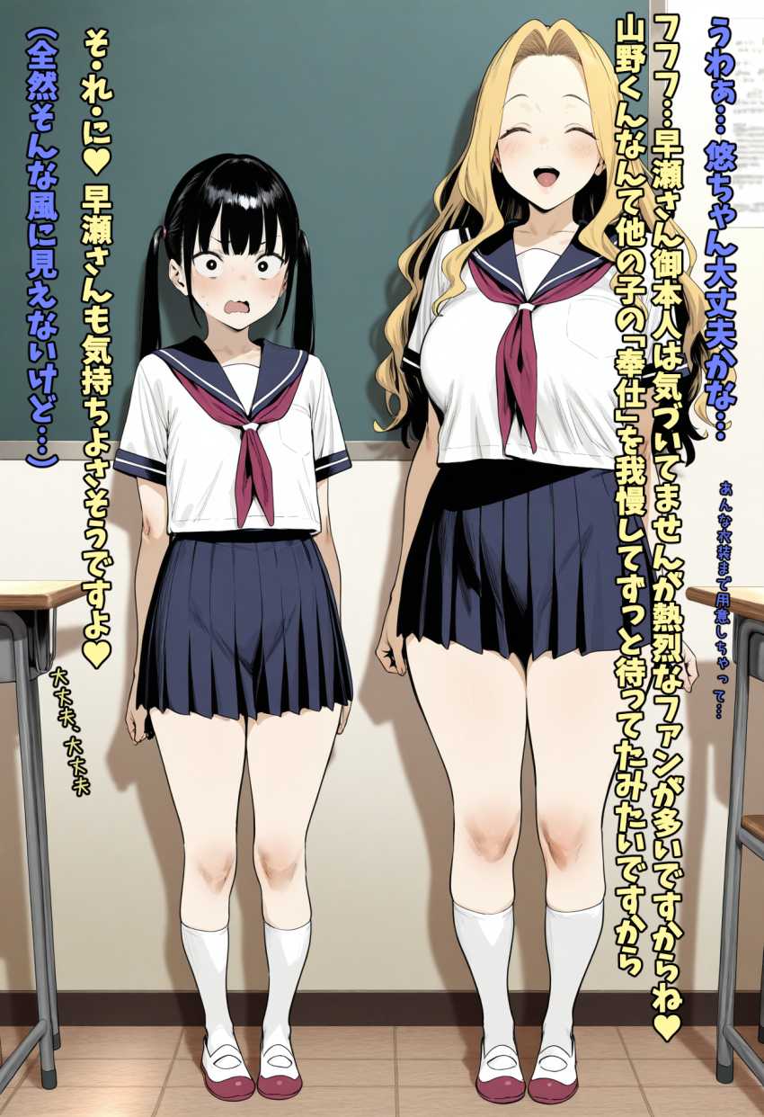 【画像】JKさん「うへぇ～奉仕当番かぁ～…」男子に相手にされてないと思い込んでる無自覚JKさんが大人気過ぎたｗ【奉仕当番のある世界】