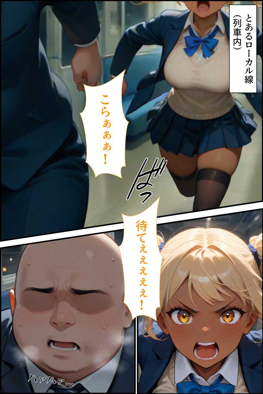 【エロ同人】ギャルさん「ウソ…本当に出され…」チ●ンを追い詰めたつもりが狩られる側だったJKさん【刑性逆転【無人駅】】