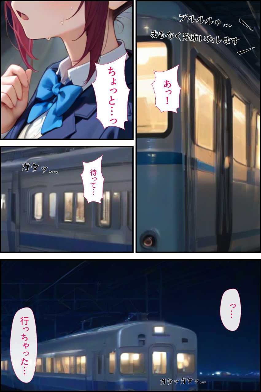 【エロ同人】ギャルさん「ウソ…本当に出され…」チ●ンを追い詰めたつもりが狩られる側だったJKさん【刑性逆転【無人駅】】