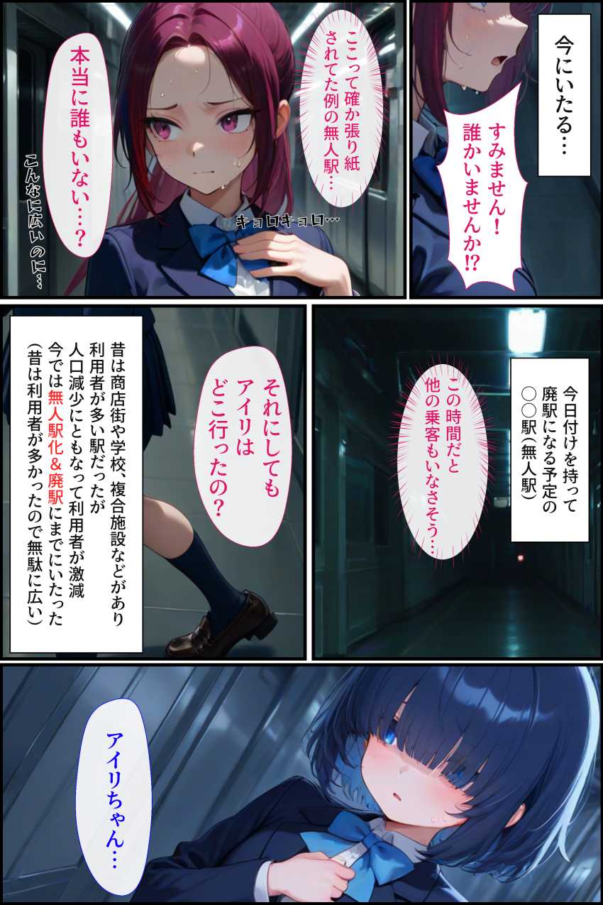 【エロ同人】ギャルさん「ウソ…本当に出され…」チ●ンを追い詰めたつもりが狩られる側だったJKさん【刑性逆転【無人駅】】