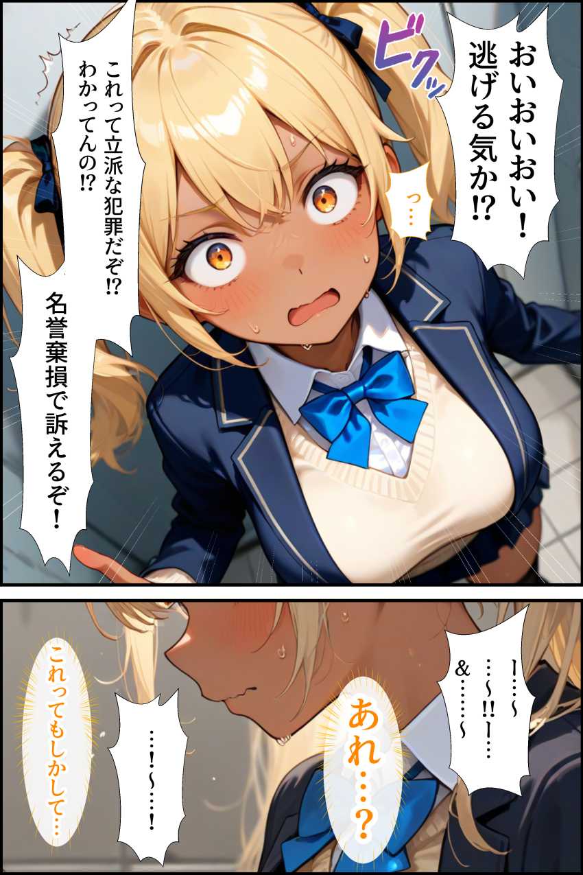 【エロ同人】ギャルさん「ウソ…本当に出され…」チ●ンを追い詰めたつもりが狩られる側だったJKさん【刑性逆転【無人駅】】