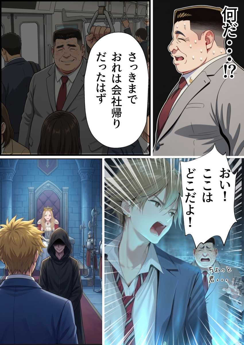 【エロ同人】おじさん「唇柔らけ～ｗ」追放された中年おじさんの職業はまさかの種付けおじさん【追放された種付けおじさん、辺境でハーレム悪徳領主になる】