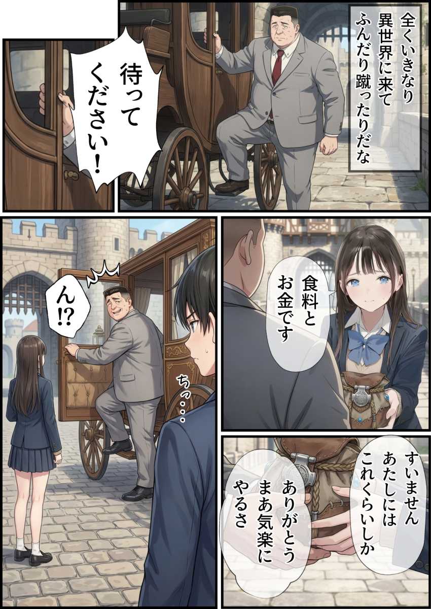 【エロ同人】おじさん「唇柔らけ～ｗ」追放された中年おじさんの職業はまさかの種付けおじさん【追放された種付けおじさん、辺境でハーレム悪徳領主になる】