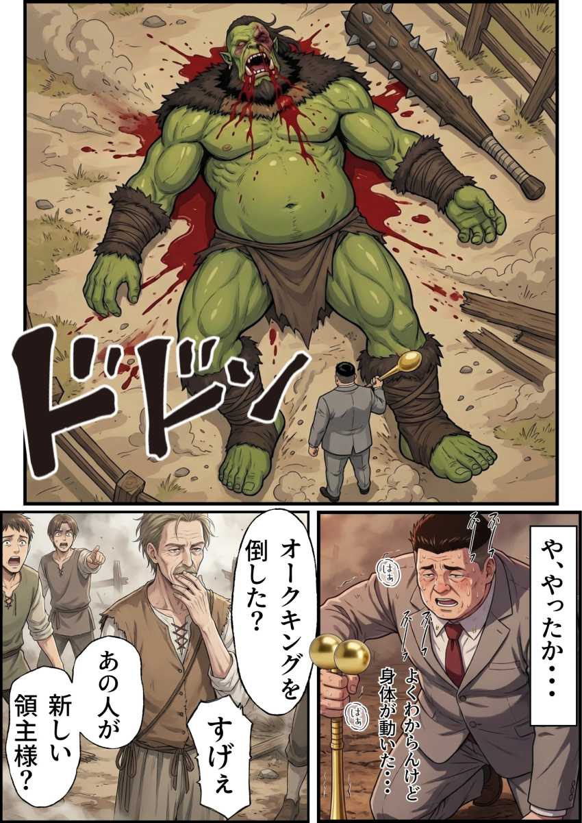 【エロ同人】おじさん「唇柔らけ～ｗ」追放された中年おじさんの職業はまさかの種付けおじさん【追放された種付けおじさん、辺境でハーレム悪徳領主になる】