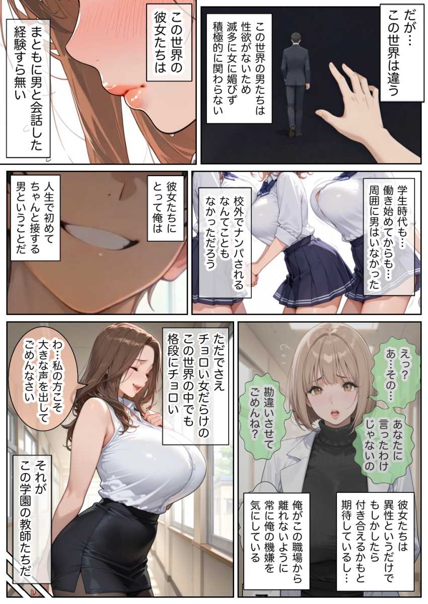 【エロ同人】男さん「もっと喉奥まで使ってシゴけ♥」勃起できない世界に迷い込んだ男さん無双してしまう【俺しか勃起できない世界】
