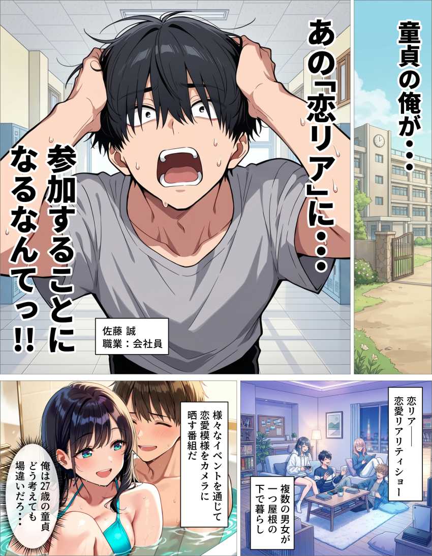 【エロ同人】男さん「これは…人生最大のえちえち回だ…！！♥」【ギャル上等～「セックスOK」の恋愛リアリティーショーで童貞が巨根無双する話～】