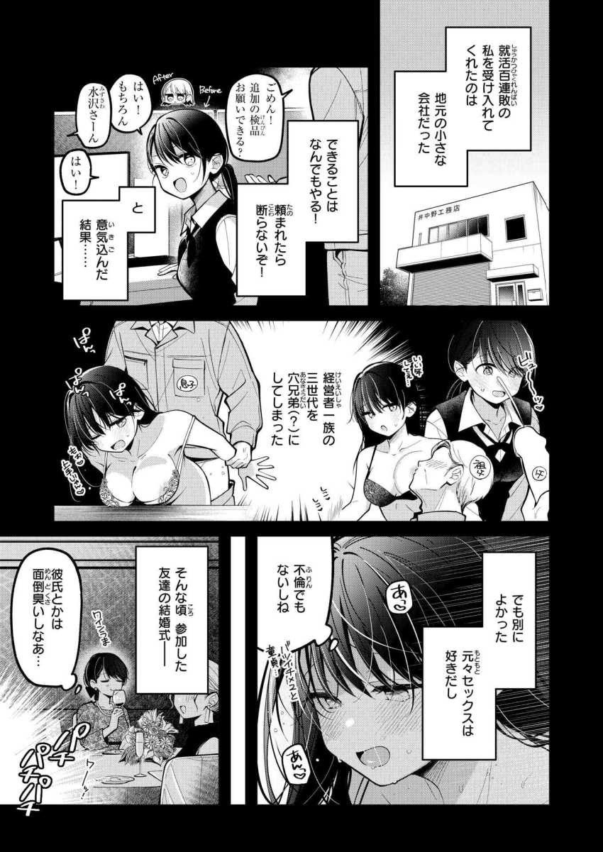 【エロ漫画】女さん「そんなにすっごいの…？」酔った勢いで後輩の男子とヤッちゃった【もう社内恋愛なんてしない！】