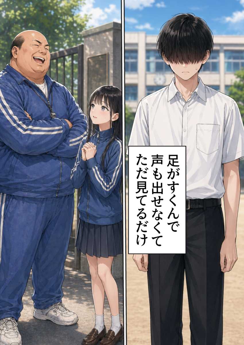 【エロ同人】おじさん「入れてくださいだろ？」【【昭和編】想いを寄せていたクラスメイトが中年メタボ教師（BMI40）と肉体関係だった件】