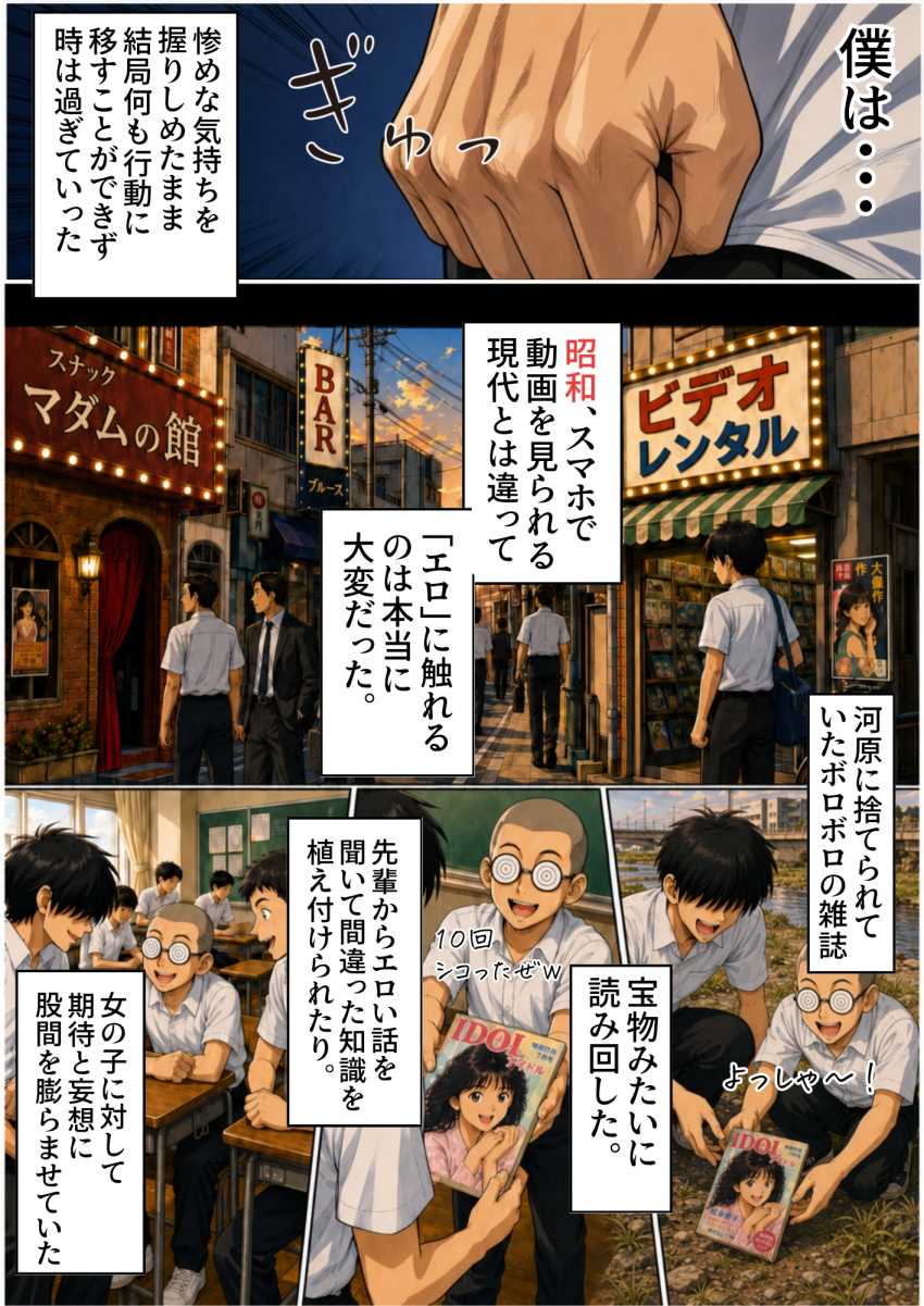【エロ同人】おじさん「入れてくださいだろ？」【【昭和編】想いを寄せていたクラスメイトが中年メタボ教師（BMI40）と肉体関係だった件】