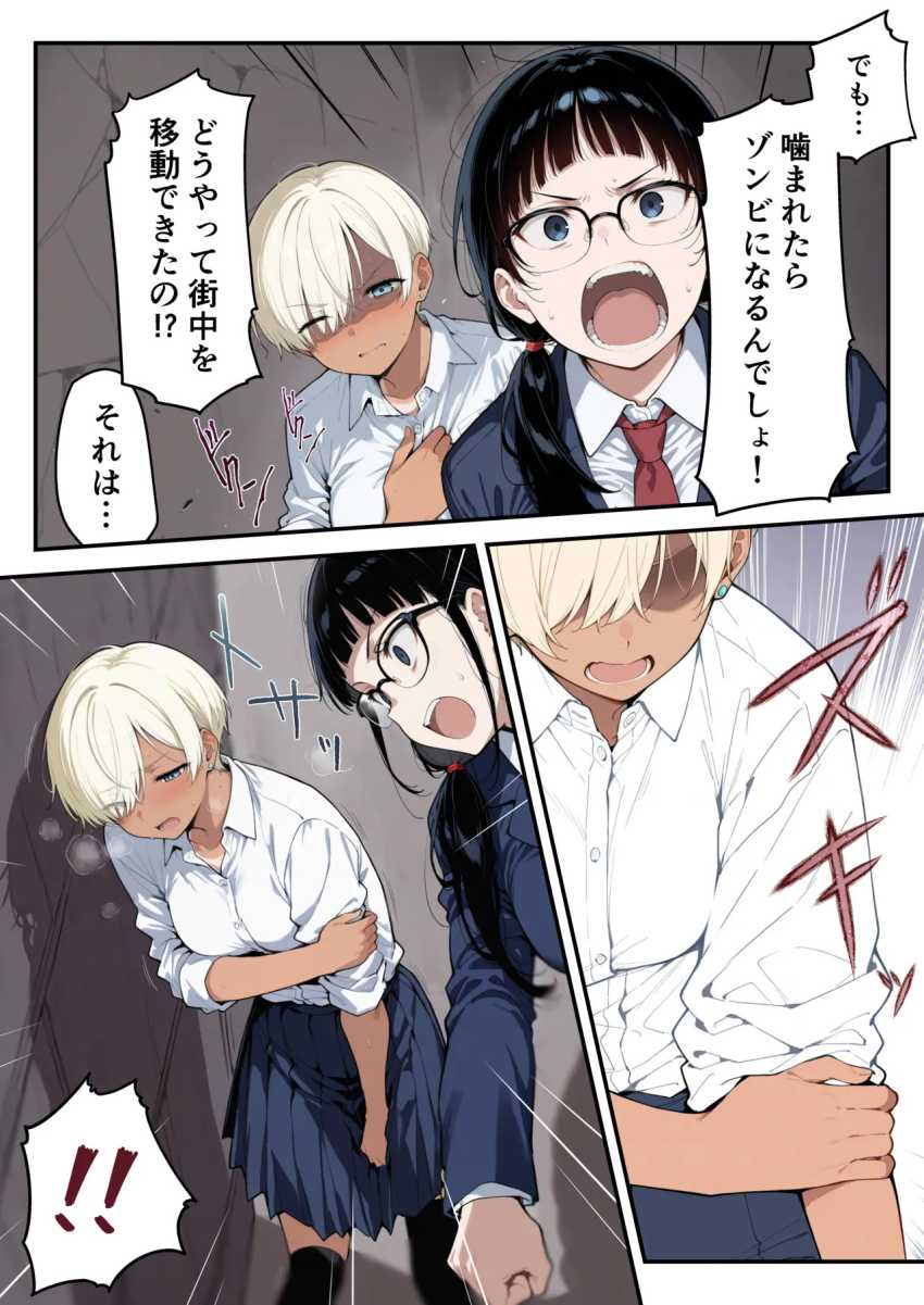 【エロ同人】男くん「僕のチ●ポはワクチンなんだ」ゾンビに包囲された街であまあま3pセッ●ス【ゾンビに支配された学園で冴えない童貞のオタク君が少女たちの救世主になる話2】