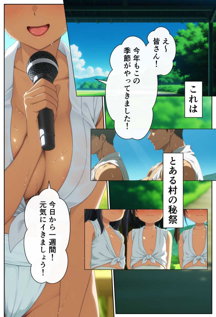 【エロ同人】女さん「それじゃあ…始めよっか♥」子供もみ〜んなヤり放題な田舎のお祭り【とある田舎のいつでもえっちOKなお祭……のトップ画像