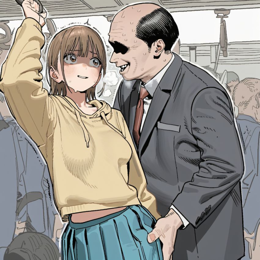 【画像】電車でチ●ンされたJKさんホテルに連れ込まれおもちゃにされてしまう