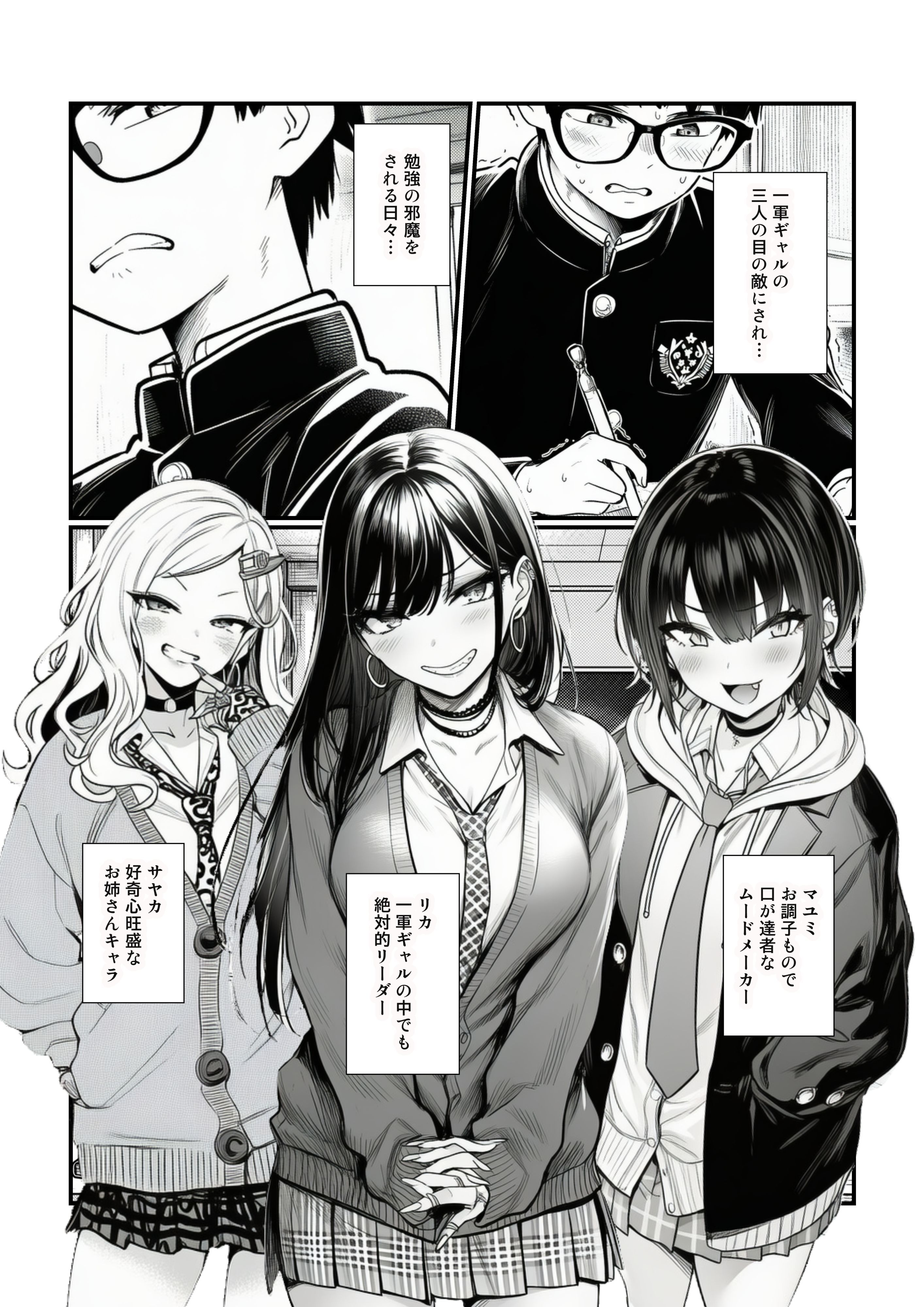 【同人】ギャルさん「これ…口に収まりきるかな…」【【快楽堕ちする一軍ギャルたち】巨根の僕が沼らせた】