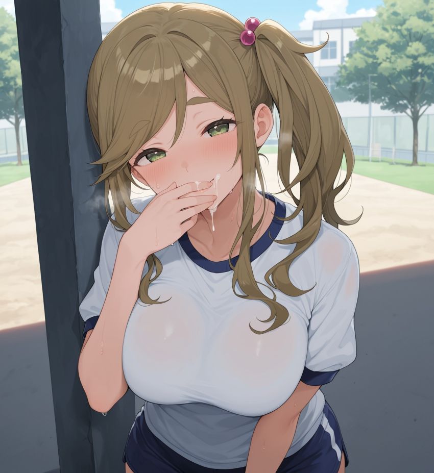 【画像】体育の授業中にムラついて体育倉庫で体操着エッチ