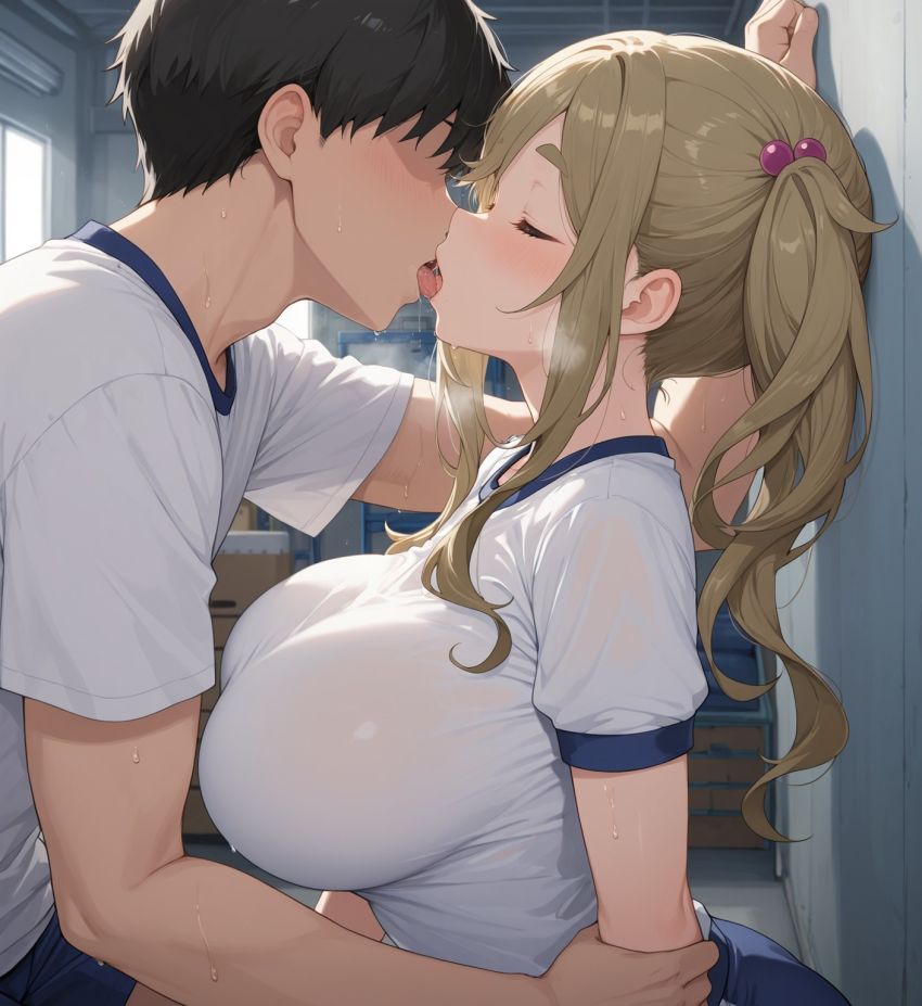 【画像】体育の授業中にムラついて体育倉庫で体操着エッチ