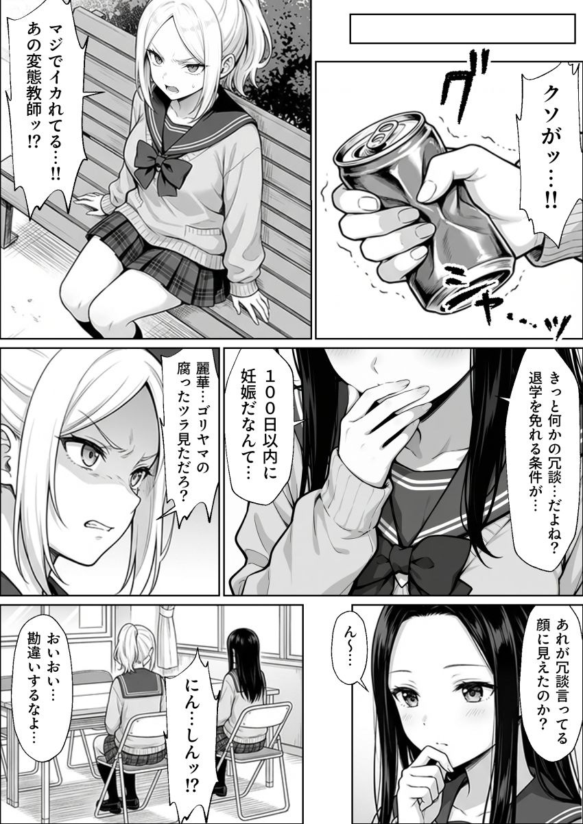 【同人】男さん「今日からゆっくり調教してやる♥」親友の将来と尊厳をかけた極限の100日。【100日後に妊娠する女子校生 ～井高 美優莉 編～】