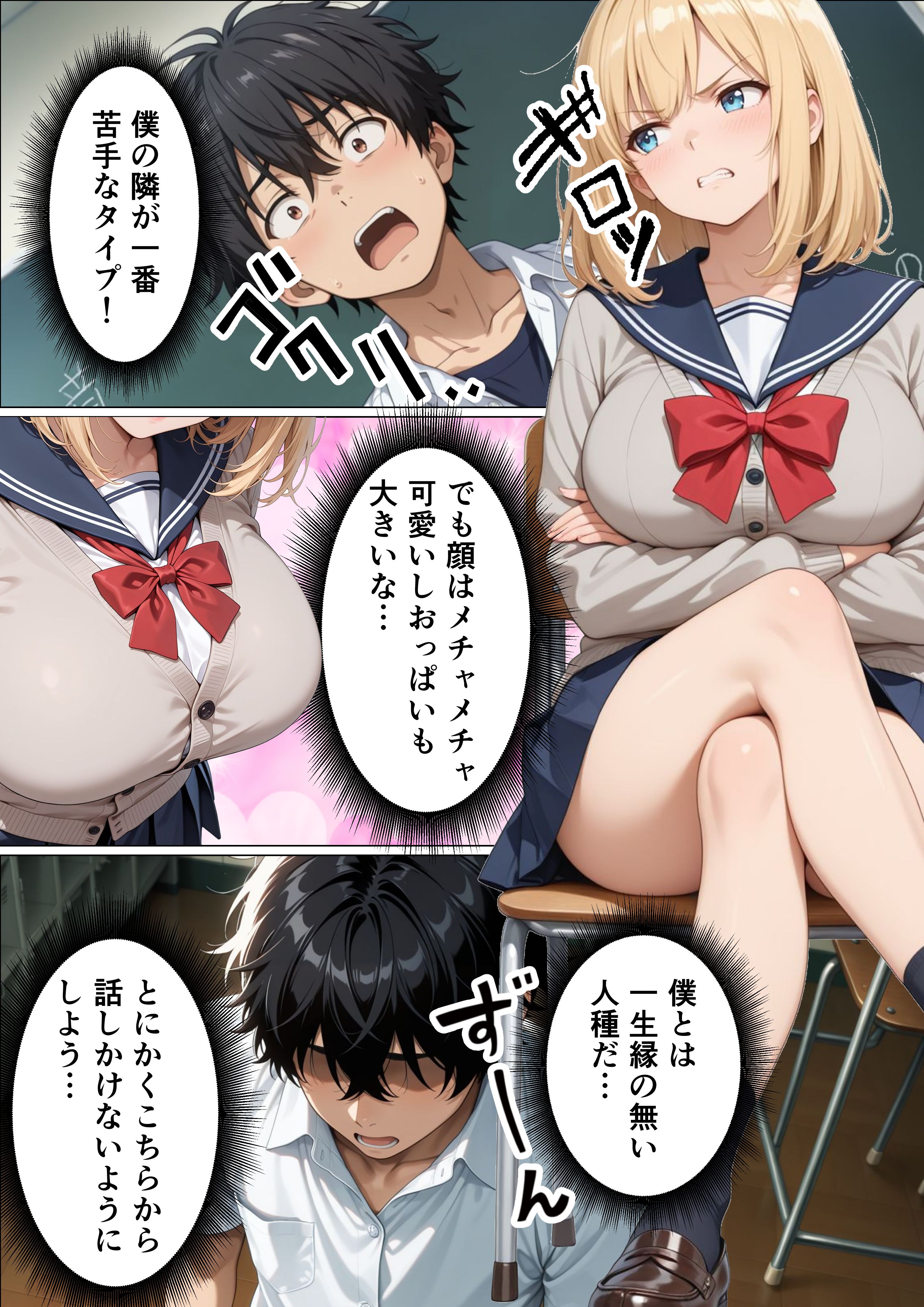 【画像】ギャルさん「フェラだけだからね…！」【女番長ギャルが事故で自分をかばった陰キャ転校生にご奉仕セックスする話】