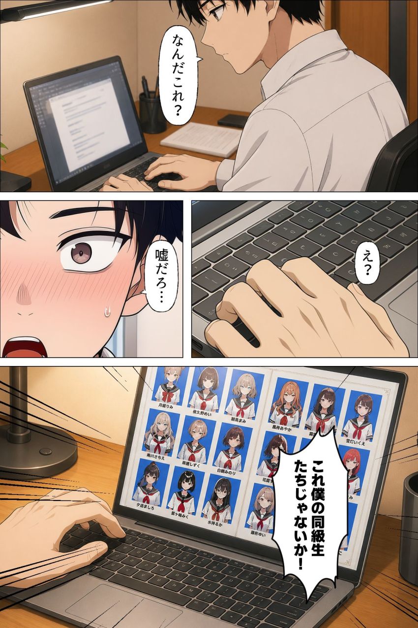 【漫画】女さん「それじゃあ咥えるからさ、脱いでもらっていい？」【指名は卒アルの中で 卒業アルバムに載っている元同級生しか在籍していないデリヘル店】