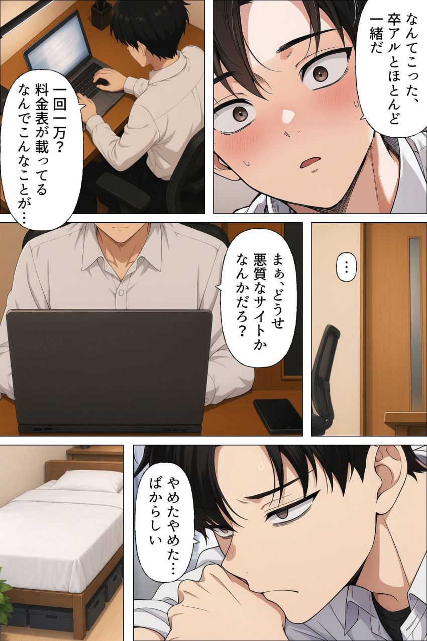 【漫画】女さん「それじゃあ咥えるからさ、脱いでもらっていい？」【指名は卒アルの中で 卒業アルバムに載っている元同級生しか在籍していないデリヘル店】