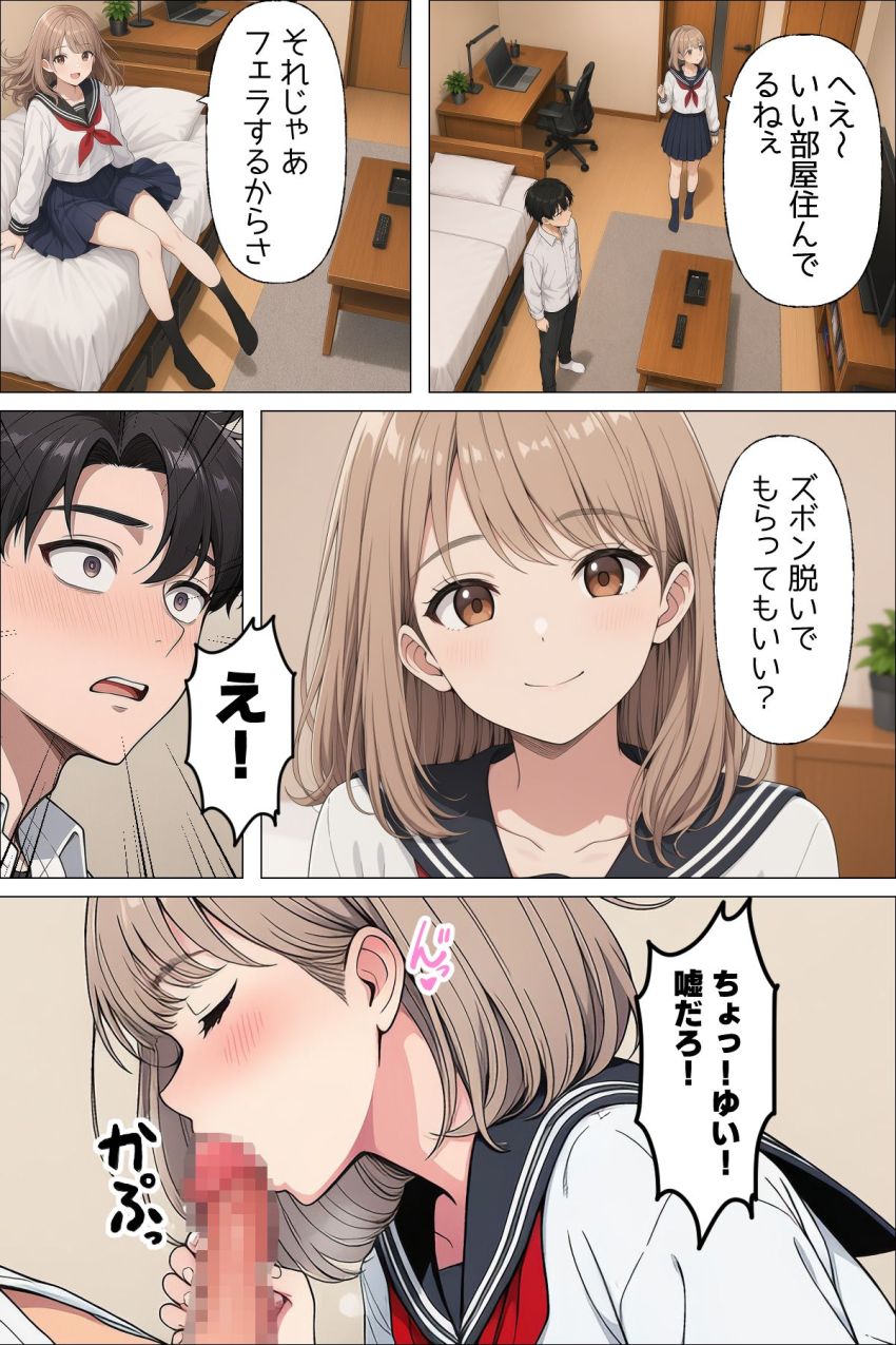 【漫画】女さん「それじゃあ咥えるからさ、脱いでもらっていい？」【指名は卒アルの中で 卒業アルバムに載っている元同級生しか在籍していないデリヘル店】