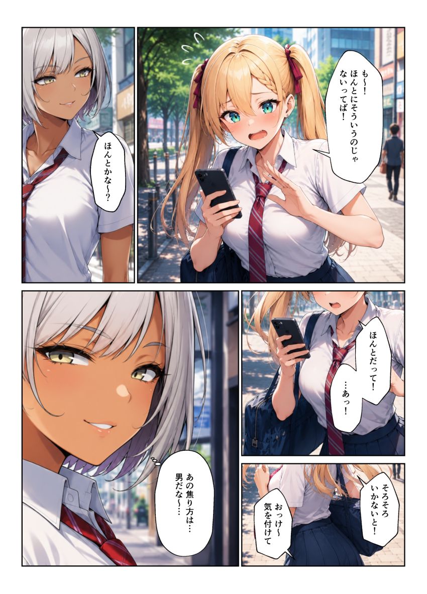 【漫画】JKさん「お小遣いくれたらいいコト出来ちゃうけど…♥」二人の派手ギャルとパパ活ハーレム【ギャル達とパパ活ハーレムセフレ化してイチャラブエッチ！】
