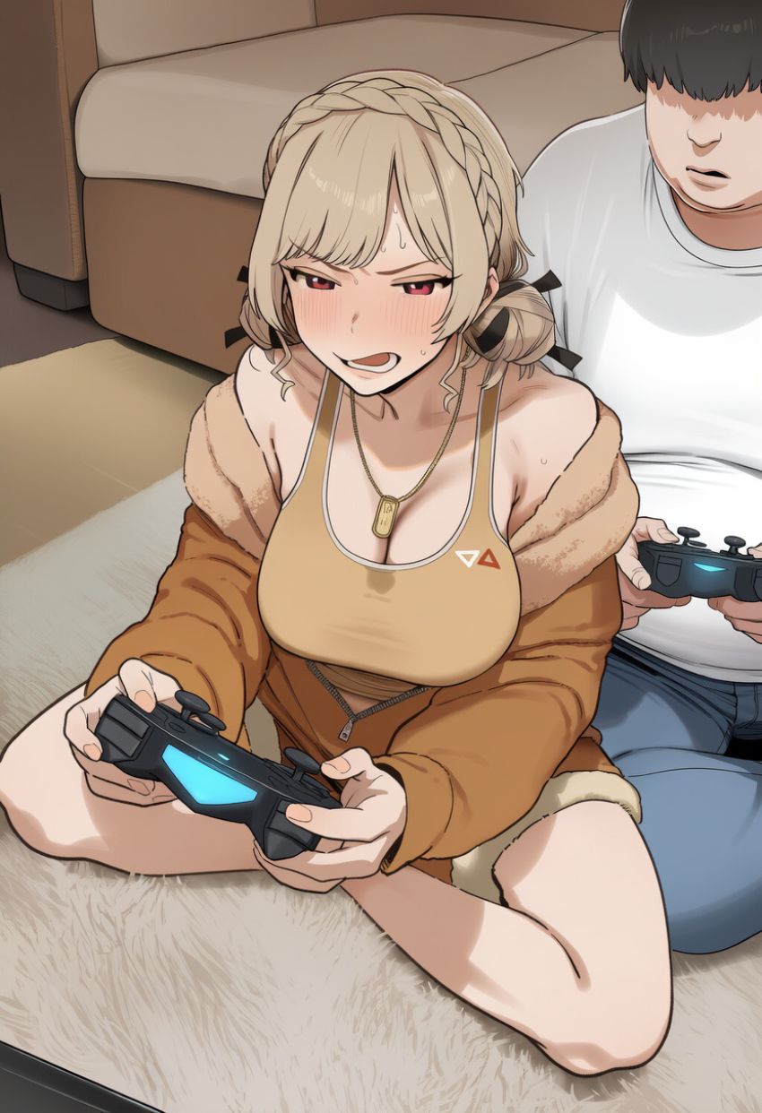 【画像】ゲームをしていただけなのに…発情した女さんに襲われ搾り取られる