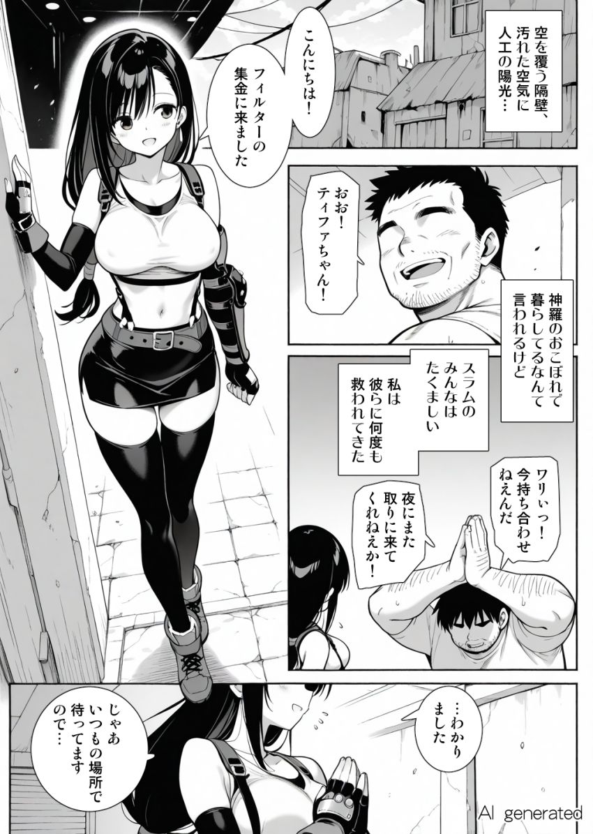 【同人】男さん「おー♥トロけてんなぁ♥」スラムでこんな格好してたらこうなるって女さん【FF7】