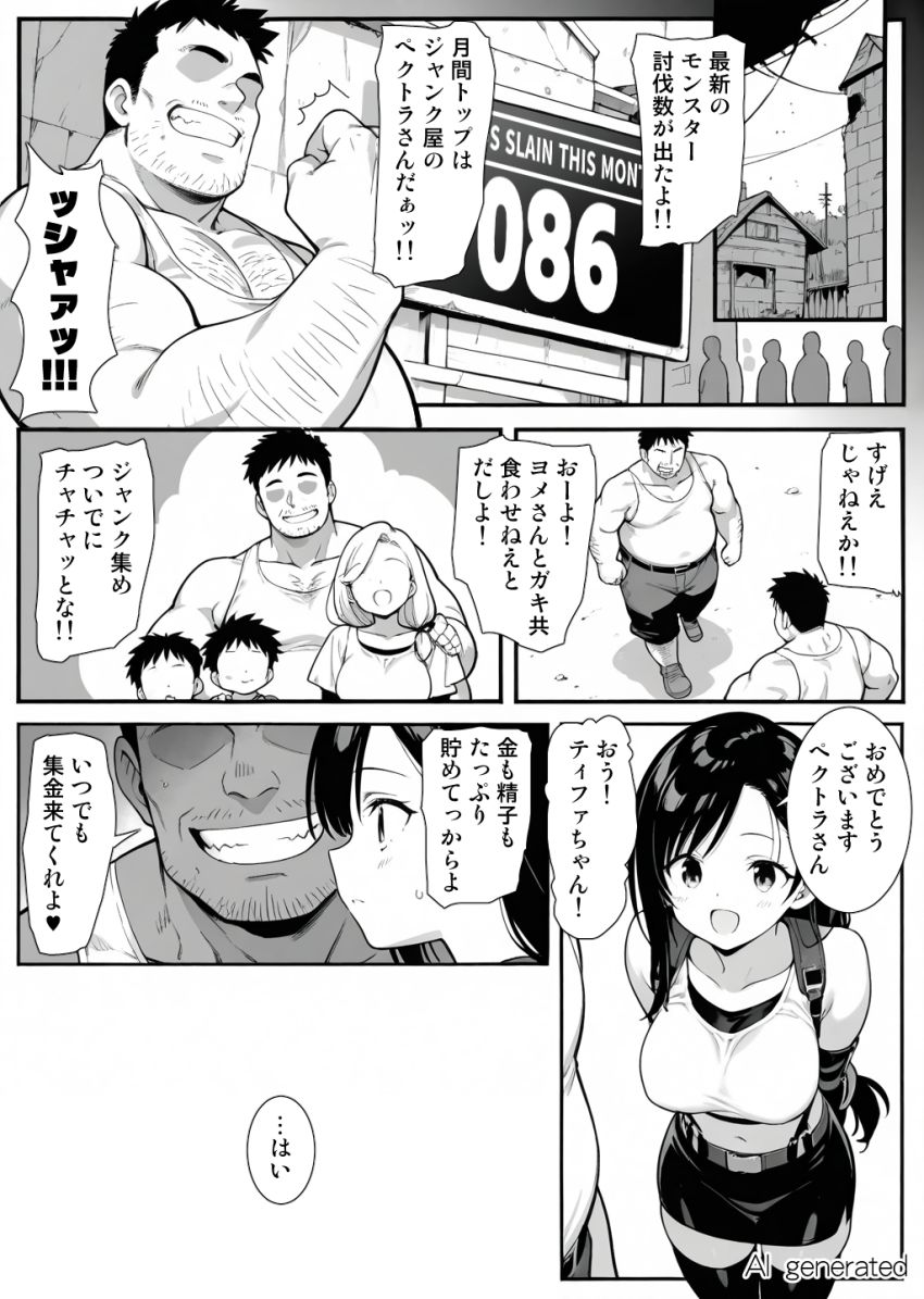 【同人】男さん「おー♥トロけてんなぁ♥」スラムでこんな格好してたらこうなるって女さん【FF7】