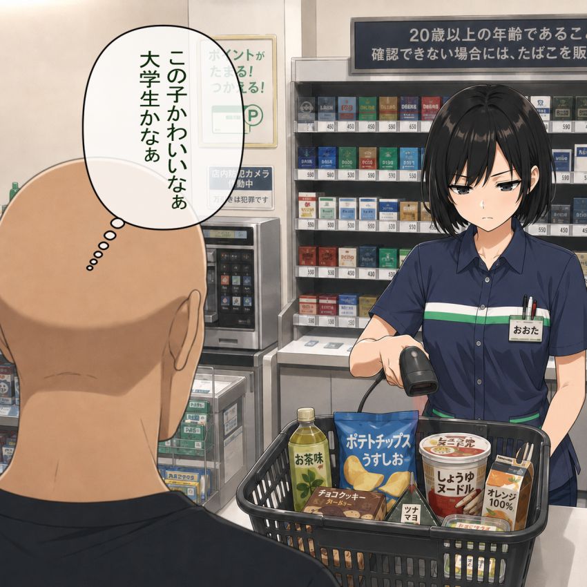 【画像】女さん「準備しますので少々お待ちください…」コンビニの支払いを催眠アプリで会計してみた