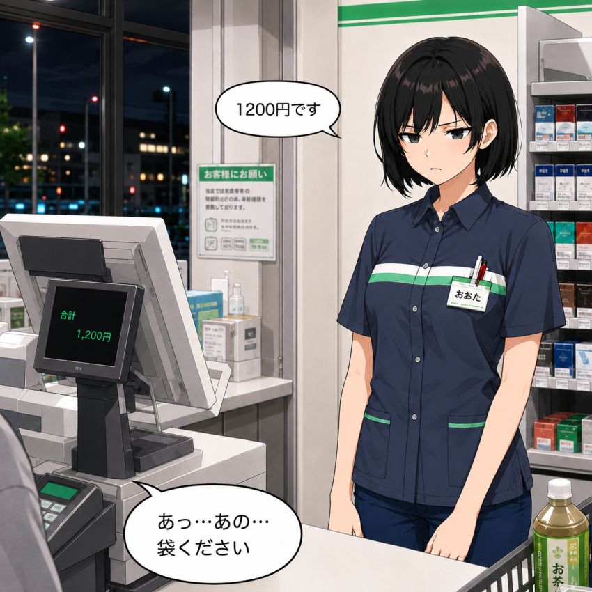 【画像】女さん「準備しますので少々お待ちください…」コンビニの支払いを催眠アプリで会計してみた