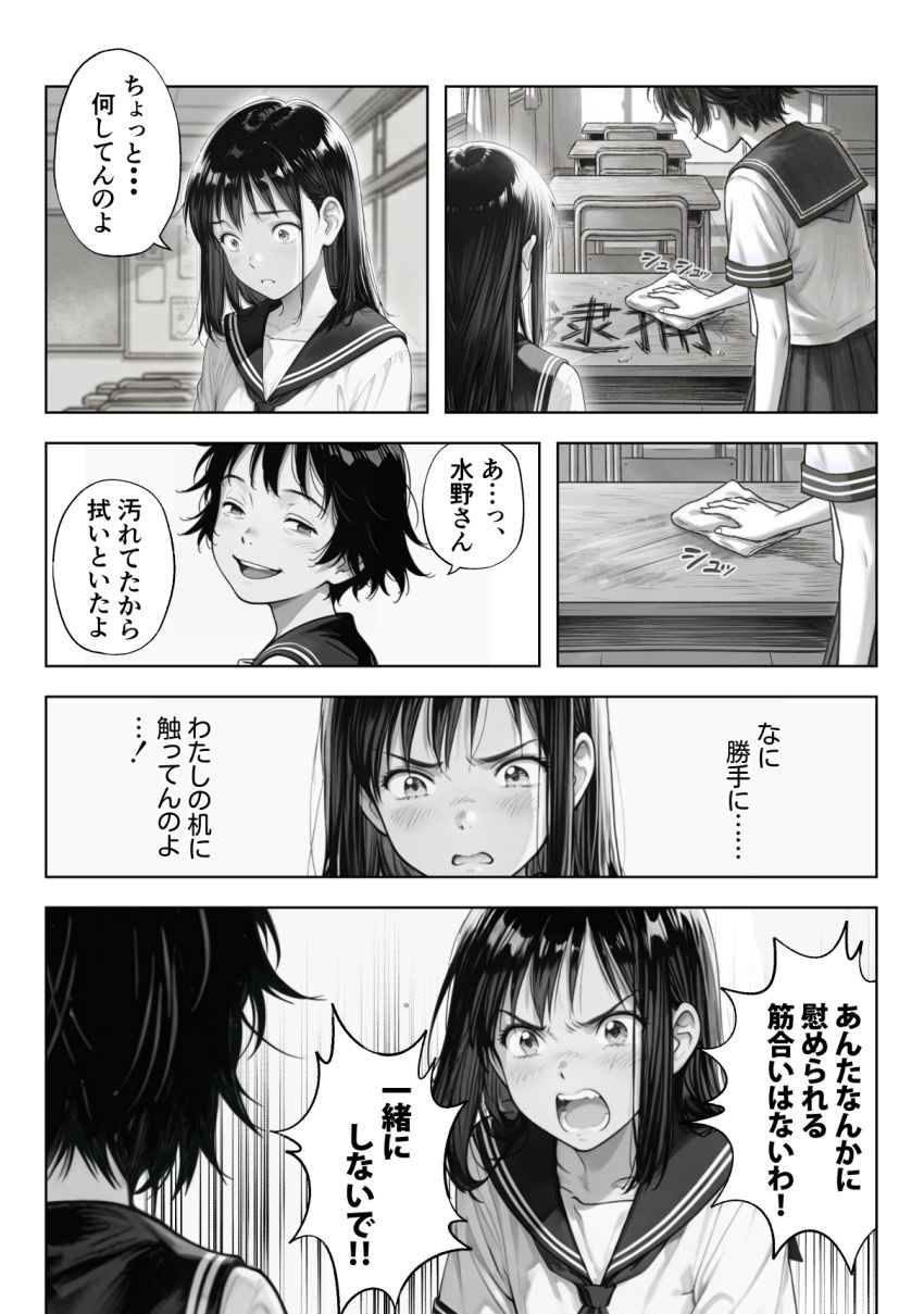 【同人】男くん「●ぬ前に一回やらせてよ♥」いじめられっ子女子さん無理やりセッ●スさせられることに【いじめられてる女子の体がエロく成長してきてる問題】