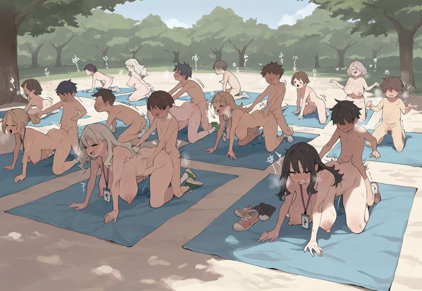【画像】男くん「やっべ～♥これ全部孕ませていいのかよ～♥」夏のラジオ体操から体育祭まで常識改変でヤリまくり