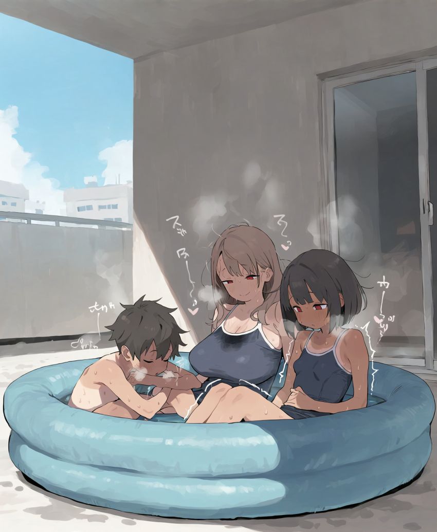 【画像】お姉さんとプールで人目も憚らずハメまくる男くん