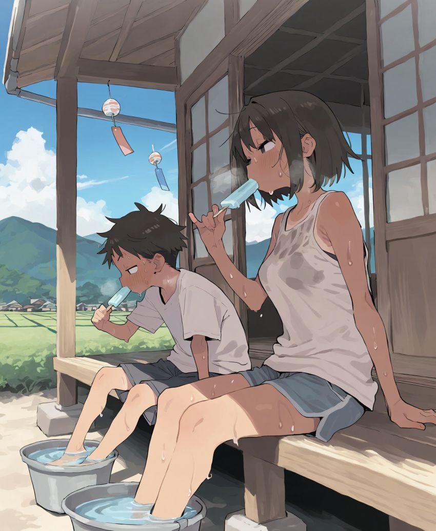 【画像】遊びに来た田舎で従姉とおねショタエッチで過ごす夏休み
