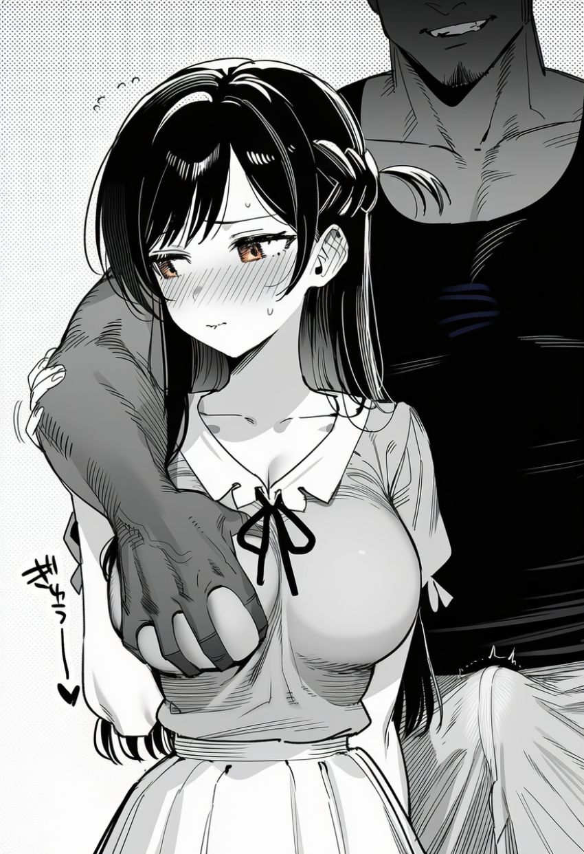 【画像】彼氏とのセッ●スを写真に撮られ脅されてしまう彼女【彼女、お借りします】