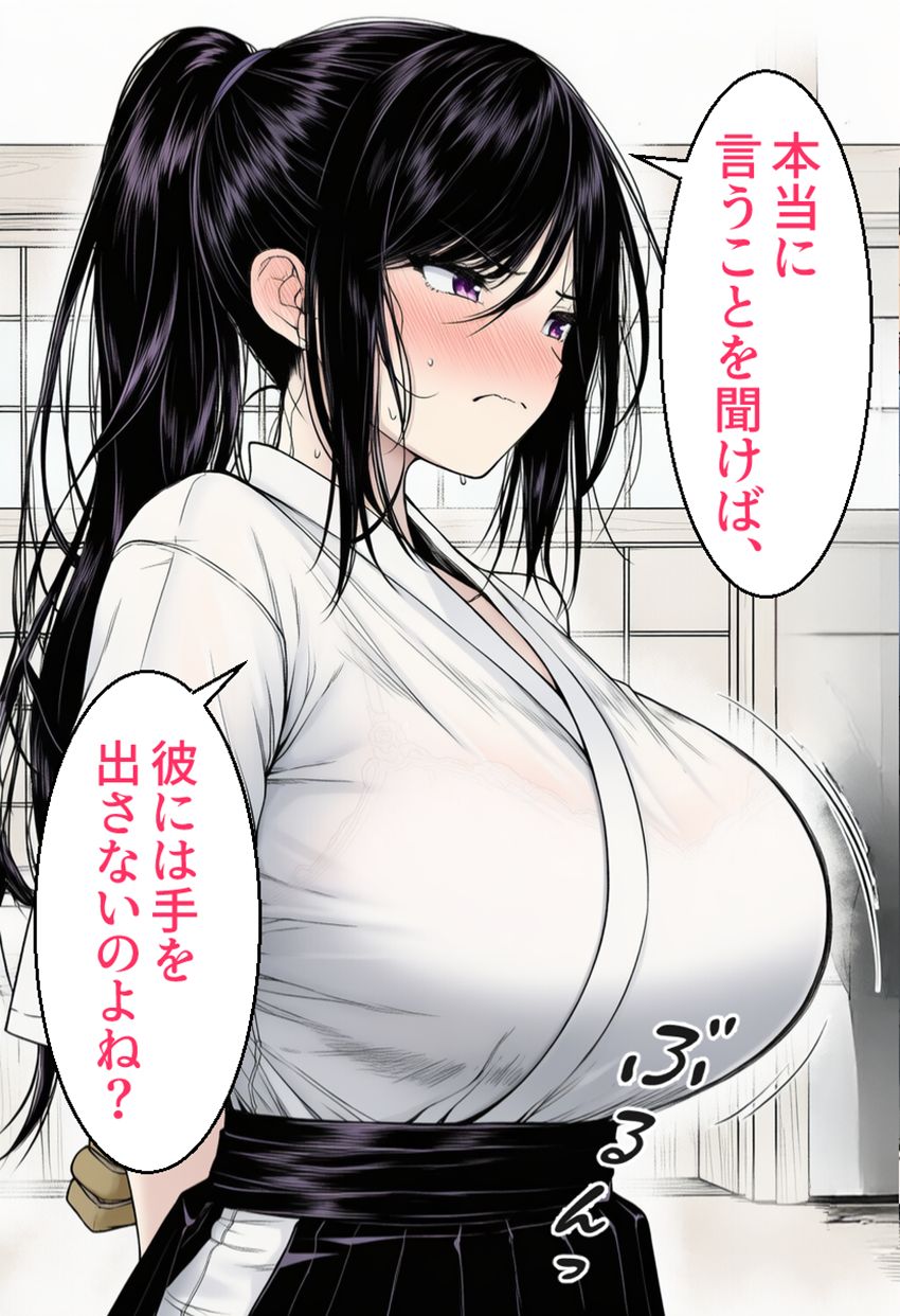 【同人】男さん「これが部長のデカぱいかぁ♥」カレシの身を保障してもらう代わりに自らを差し出す弓道部部長