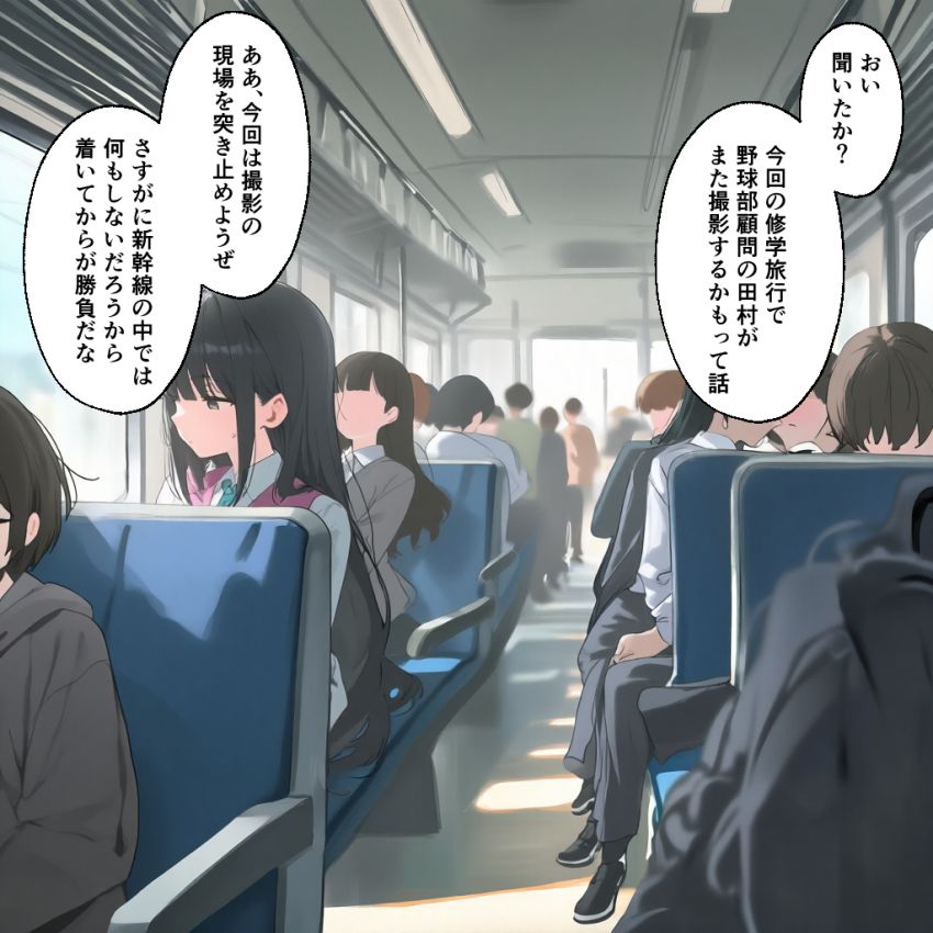 【画像】男さん「誰のメスなのかアピールしとかないとな♥」女子生徒を調教して修学旅行で乱交してしまうおっさん教師