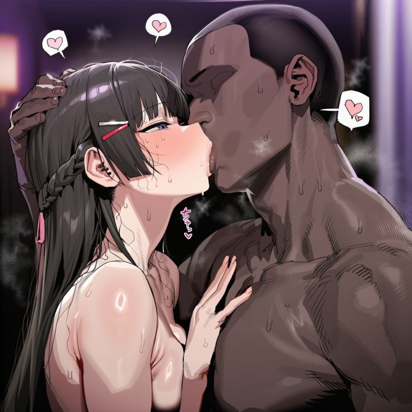 【画像】外国人留学生の巨大チ●ポにメス顔晒すJKコンビ