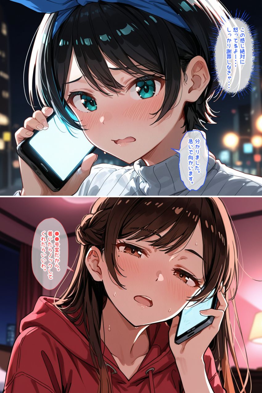 【同人】男さん「チッ…抵抗すんなよ…」自分を騙した女をラブホへ呼び出し男二人がかりで無理矢理ヤってしまう【142P！！全部嘘ついた瑠夏ちゃんのせいだから。】