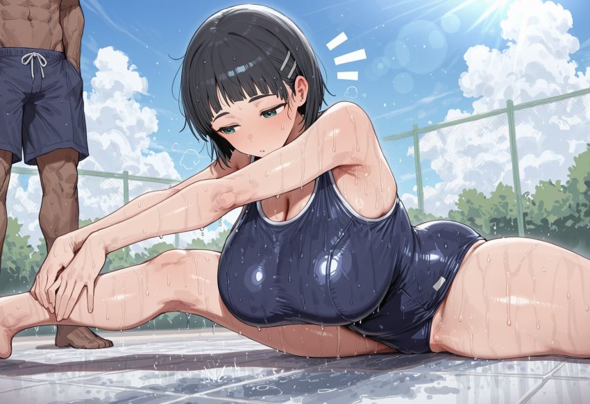 【画像】クラスの巨乳に目を付けた体育教師が水泳の授業で個人レッスン【SAO】