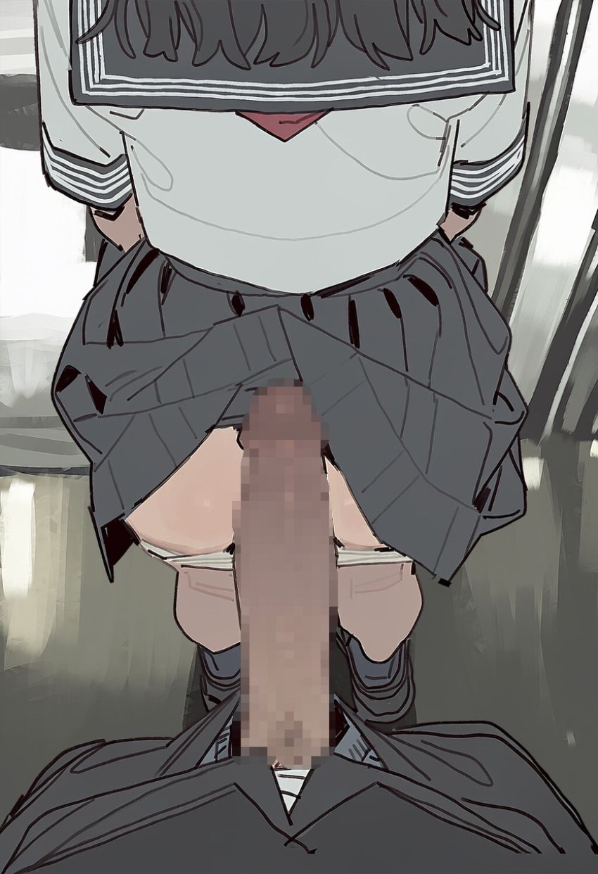 【画像】満員電車で背後から不審者に襲われ最後までヤられてしまうJKさん