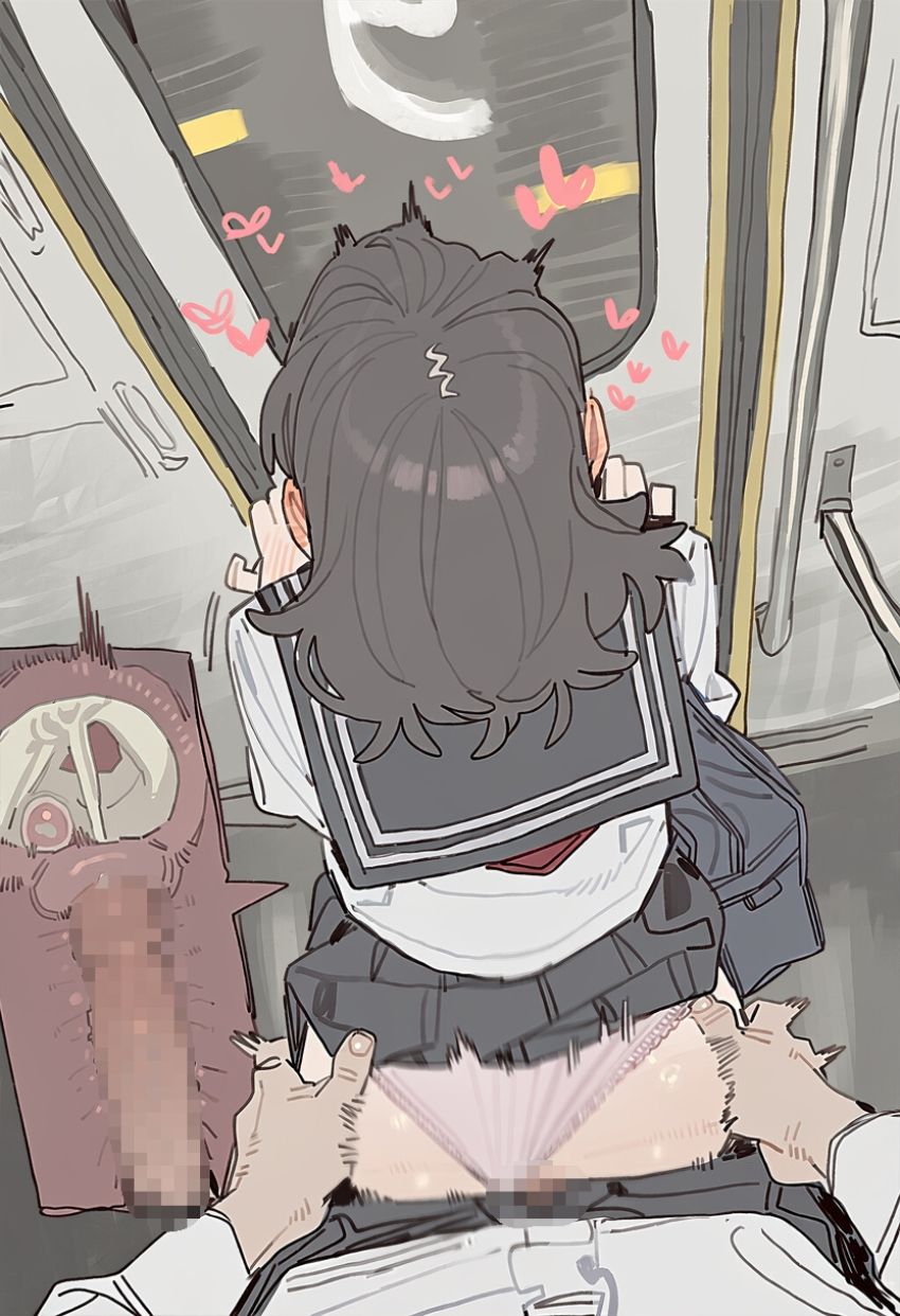【画像】満員電車で背後から不審者に襲われ最後までヤられてしまうJKさん