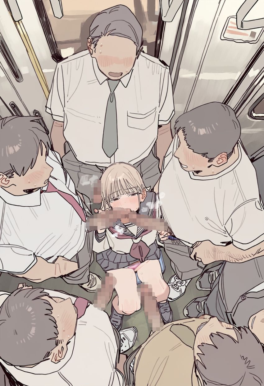 【画像】満員電車で背後から不審者に襲われ最後までヤられてしまうJKさん